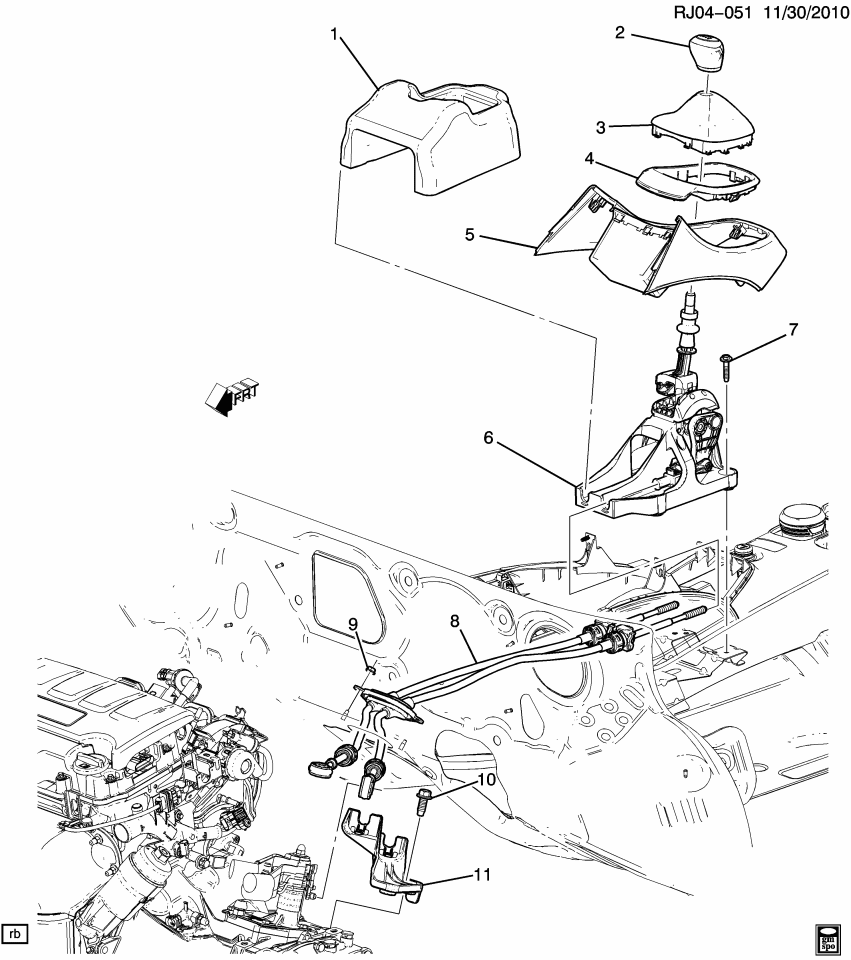 GM 25194000 Control Assembly, Manual Transmission (W/ Shift Pattern)