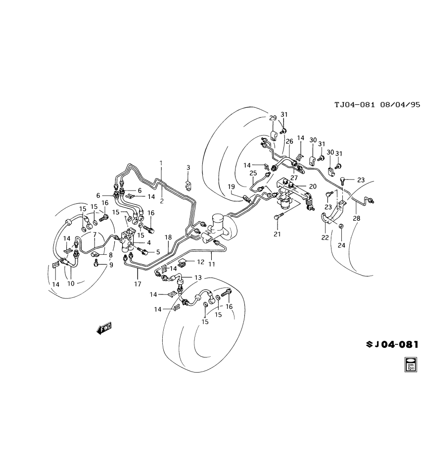 GM 96058741 Retainer,Rear Brake Pipe