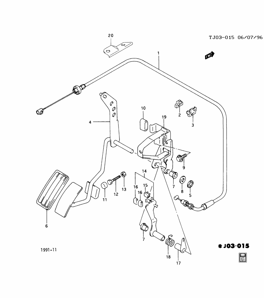 GM 30018855 Bracket, Accelerator