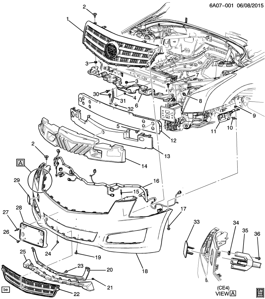 GM 23139573 Harness Assembly, Front Object Alarm Sensor Wiring