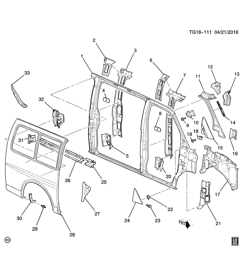 GM 23418040 Bracket Assembly, Body Side Asst Handle