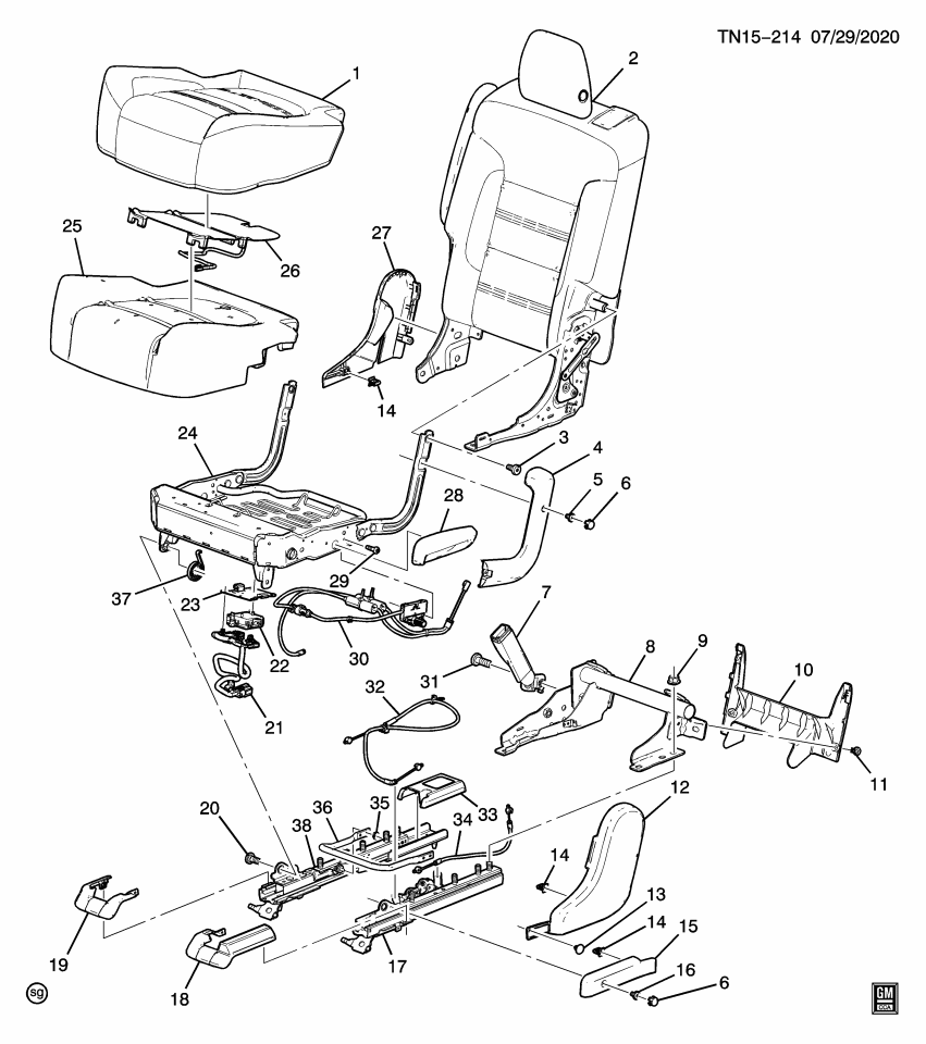 GM 84630822 Buckle Kit, 3Rd Row St Belt *Cocoa
