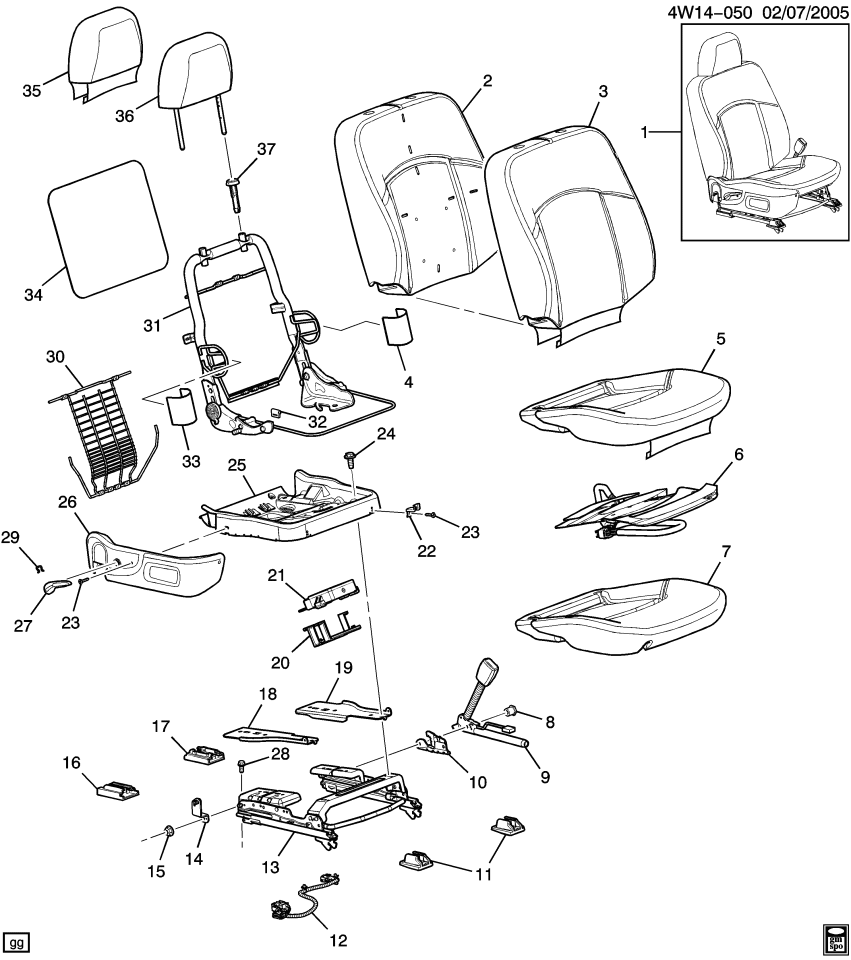 GM 19124106 Module Kit,Inflator Restraint Front Pass Presence (W/ Sensor)