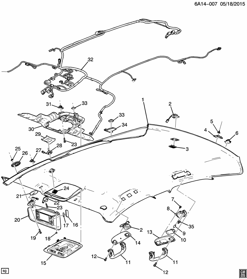 GM 23410314 Harness Assembly, Windshield Header Wiring