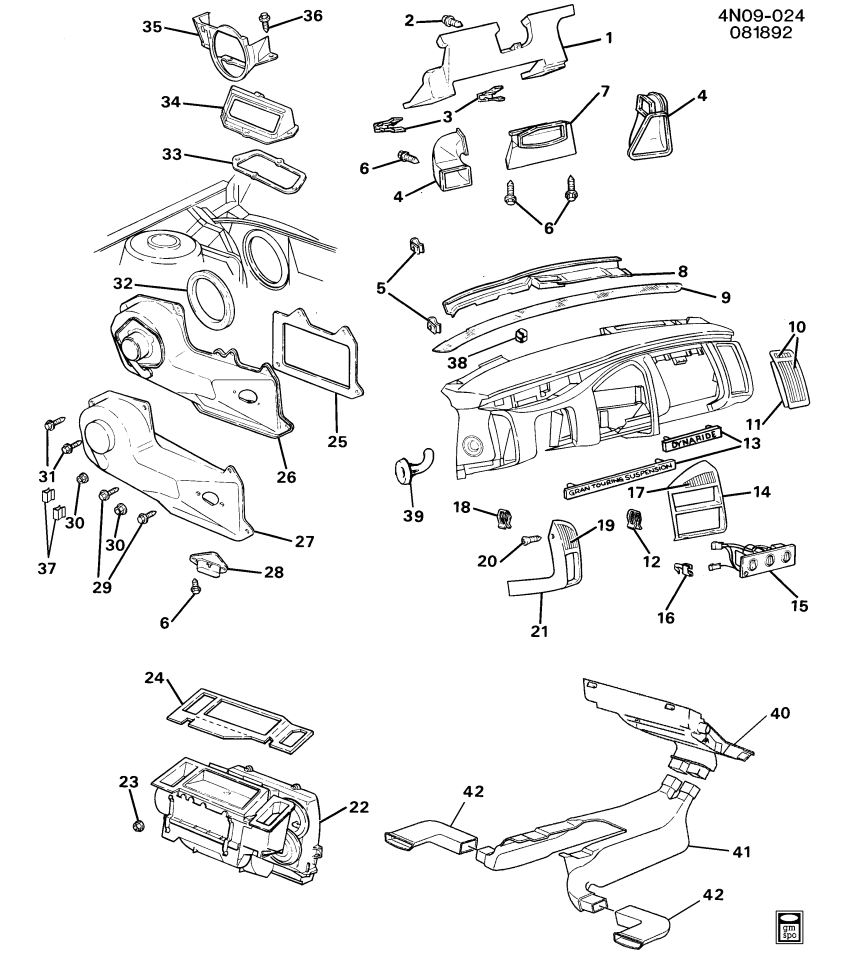 GM 22547897 Deflector Assembly, Instrument Panel Center Air Outlet