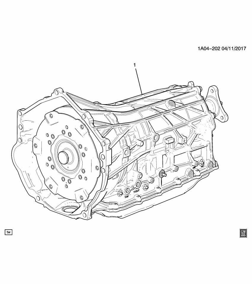 GM 24290637 Transmission Assembly, Auto (96Fj)