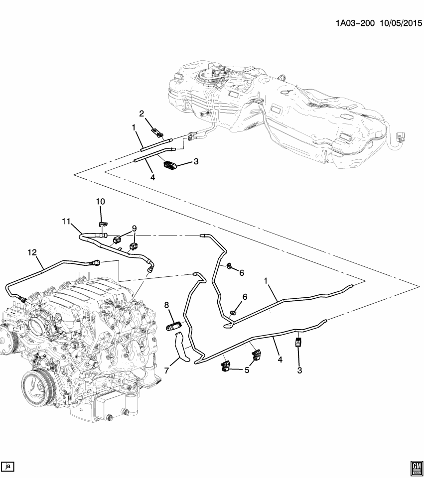 GM 84001430 Hose Assembly, Fuel Feed Front