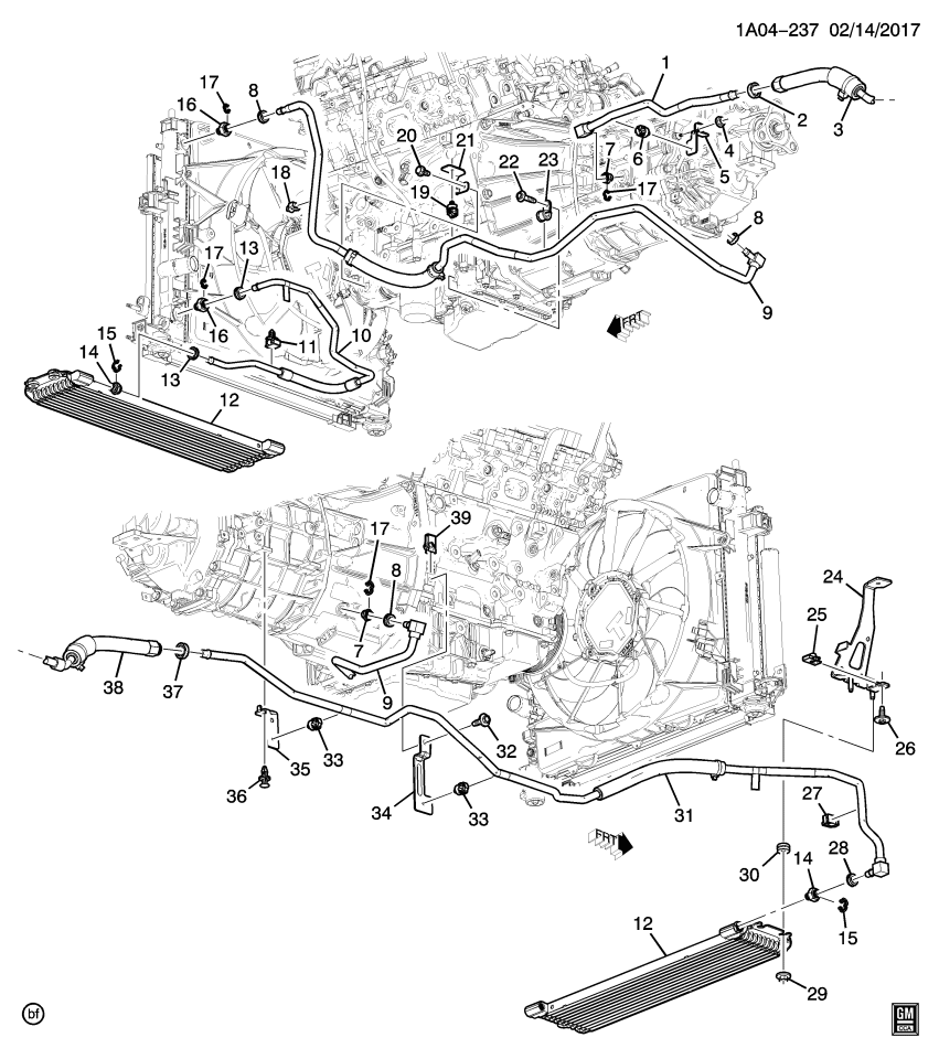 GM 84284766 BRACKET-TRANS FLUID CLR PIPE CLIP