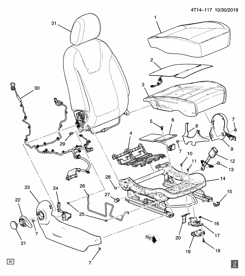 GM 42749217 Module Kit, Airbag Frt Pass Presence (W/ S)