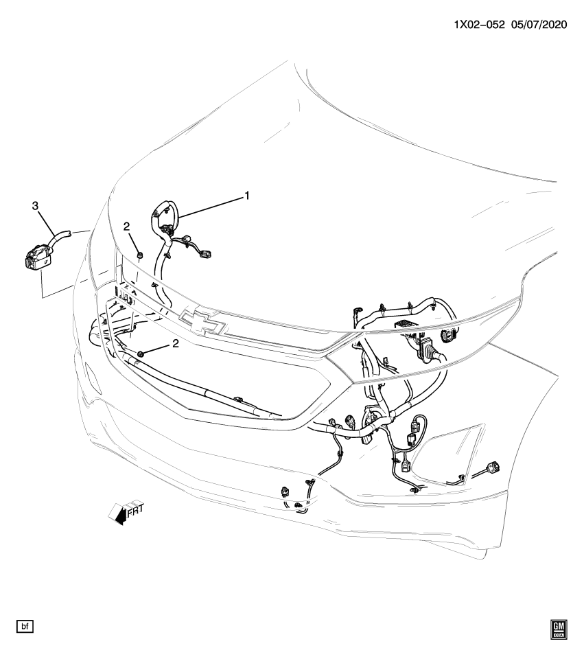 GM 86824651 HARNESS ASM-FWD LP WRG