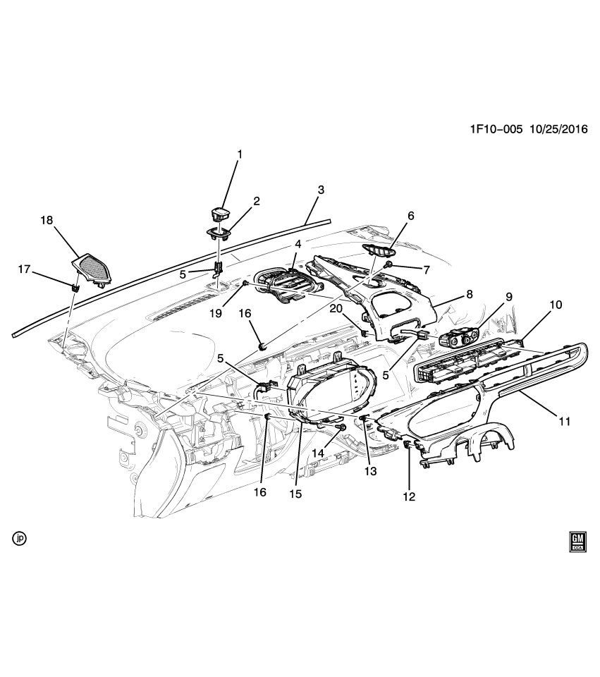 GM 42564982 Instrument Cluster Assembly
