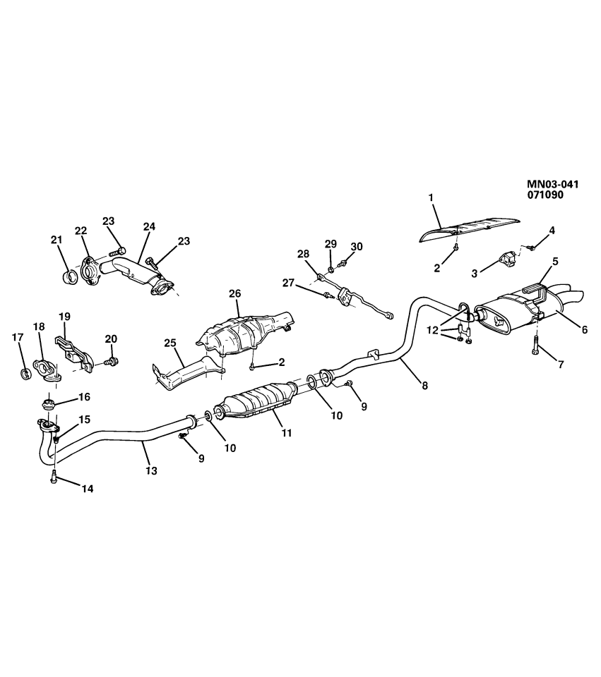 GM 22542988 Muffler Assembly W/Tailpipe