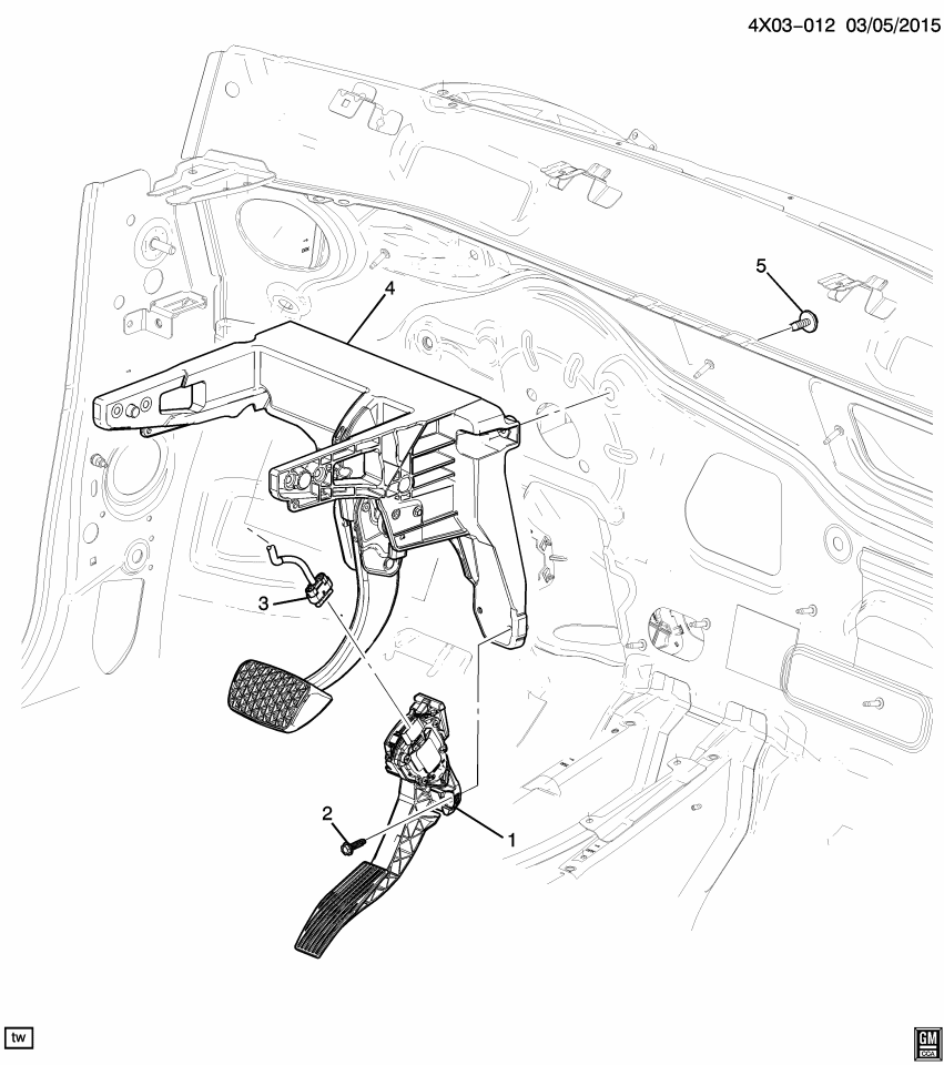 GM 84366782 Pedal Assembly, Accel