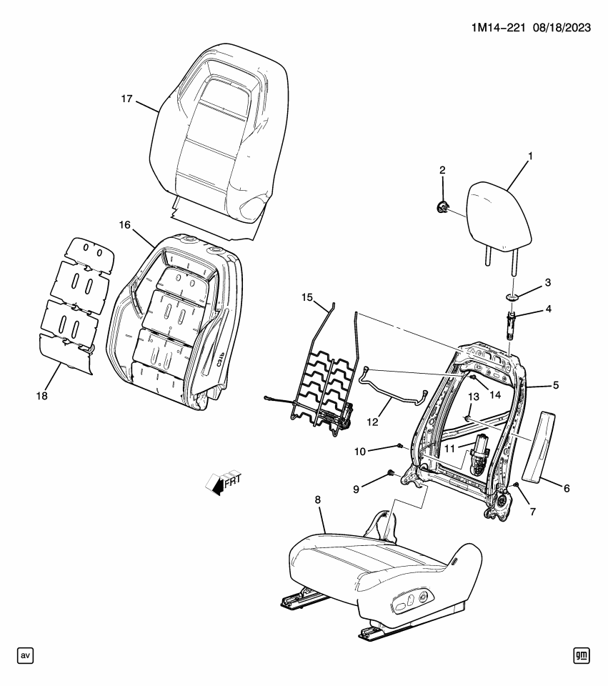 GM 86511923 HEATER ASM-F/SEAT BK