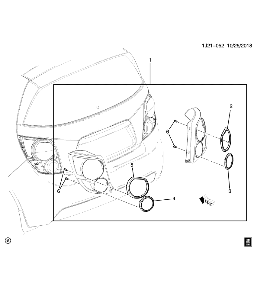 GM 95351692 Cover, Rear Body Structure Stop Lamp (WHITE)(Insta)