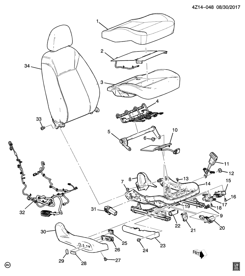 GM 39229759 Module Kit, Airbag Frt Pass Presence (W/ S)