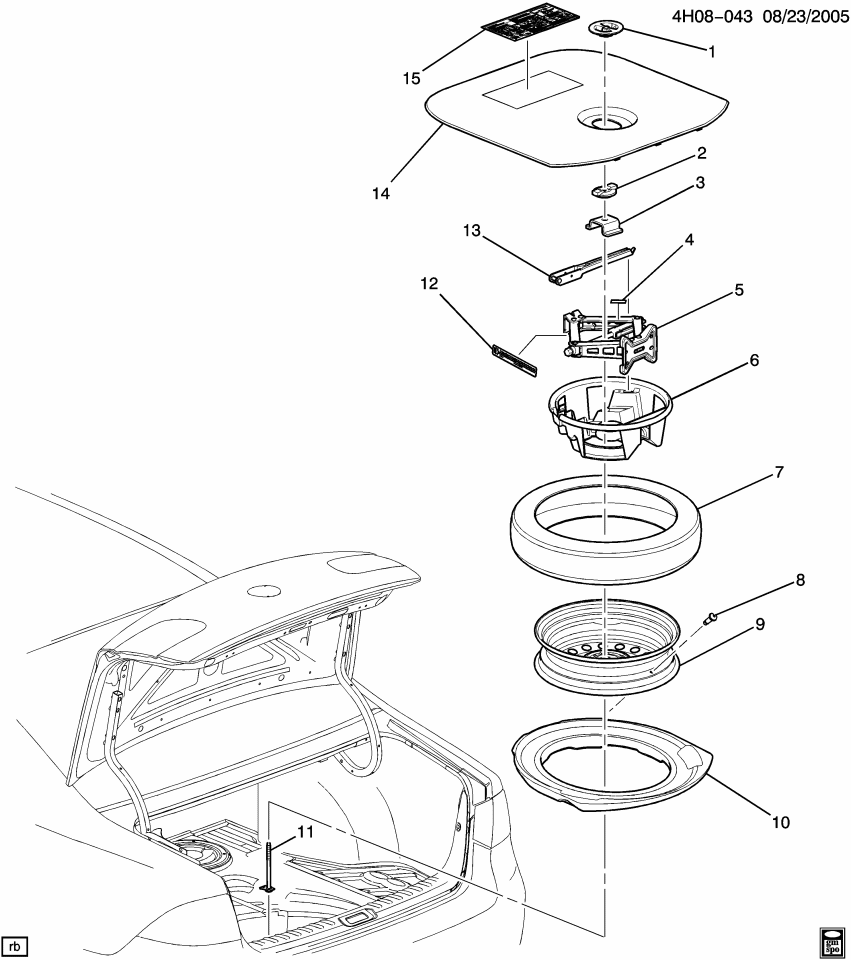 GM 9598767 Kit, Tire Spare