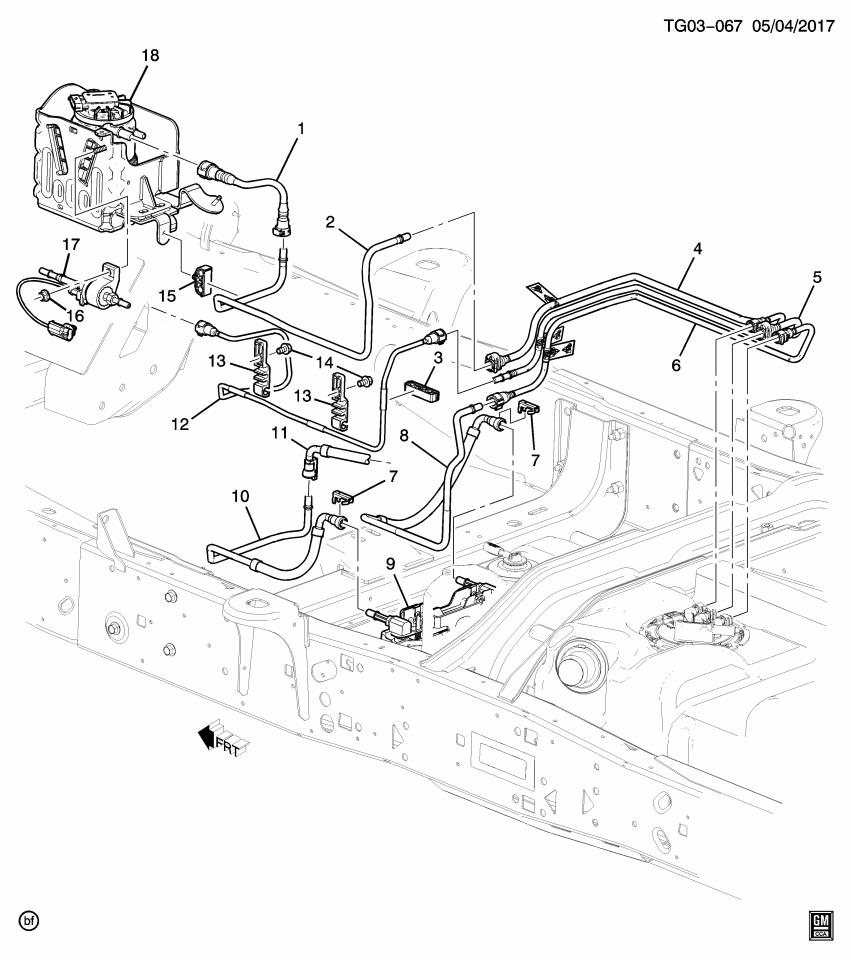 GM 84210014 Pipe, Fuel Return Rear