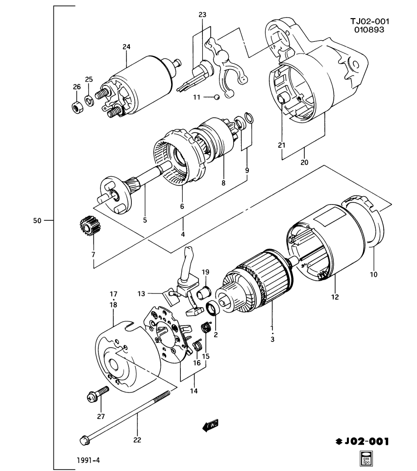 GM 96065614 Housing,Engine Starter Motor Commutor End