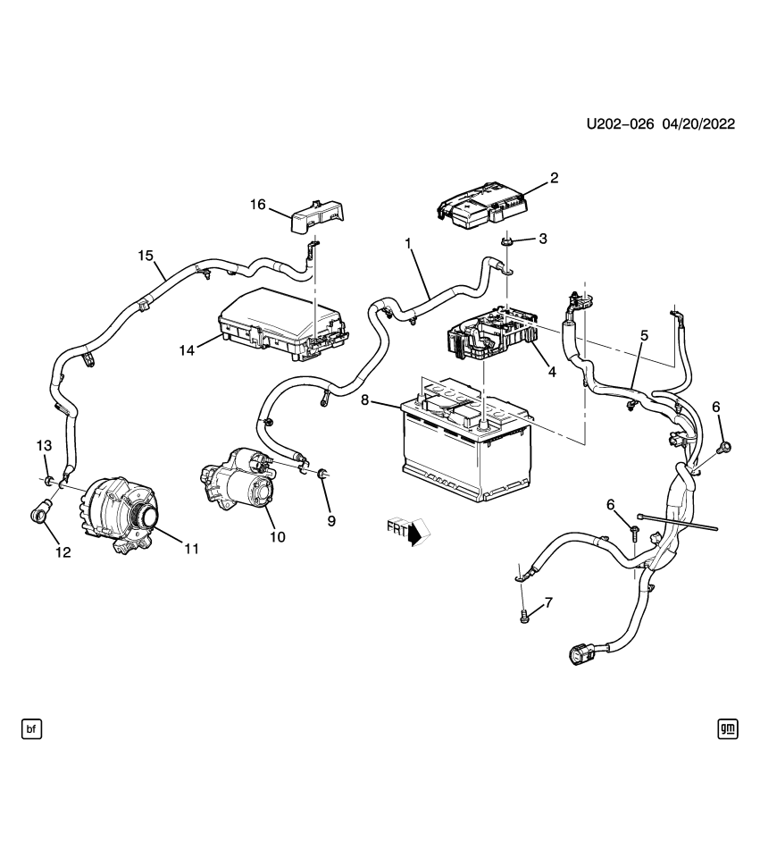 GM 84293908 Cable Assembly, Battery Negative