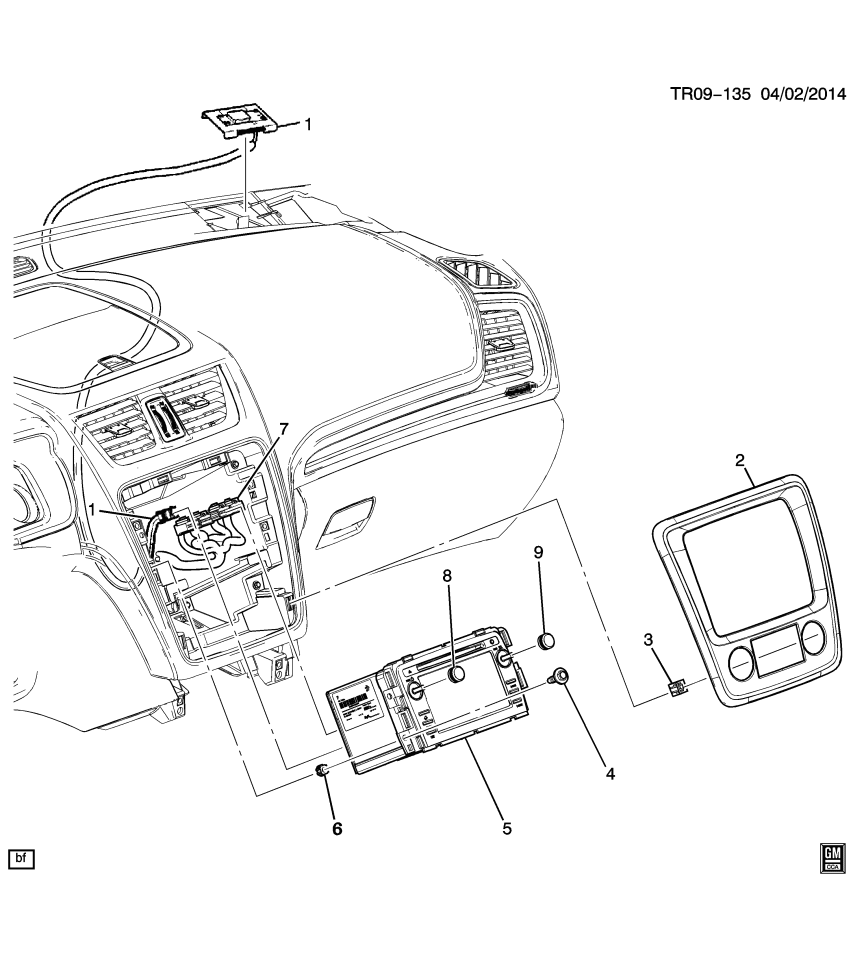 GM 23162886 Radio Assembly, Receiver & Control & Nav Eccn=7A99*Block Crbn Mount