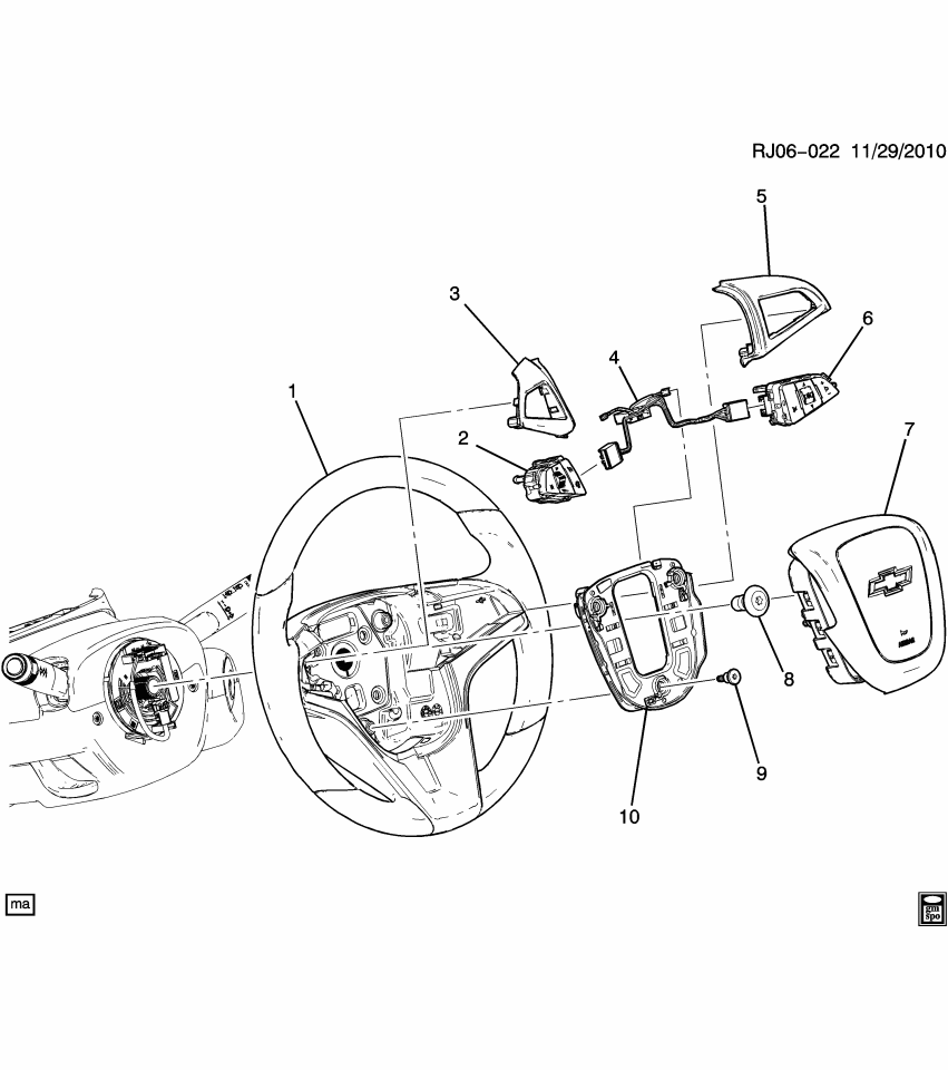 GM 94516457 Wheel Assembly, Steering *Black