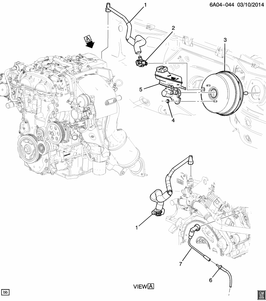 GM 23227431 Hose Assembly, Engine Mount Vacuum