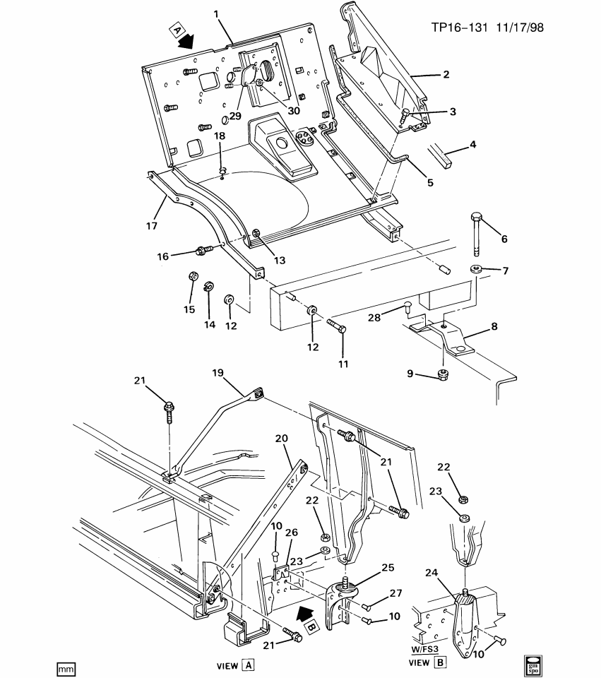 GM 15029936 Panel Assembly, Floor & Dash <Use 1C1J
