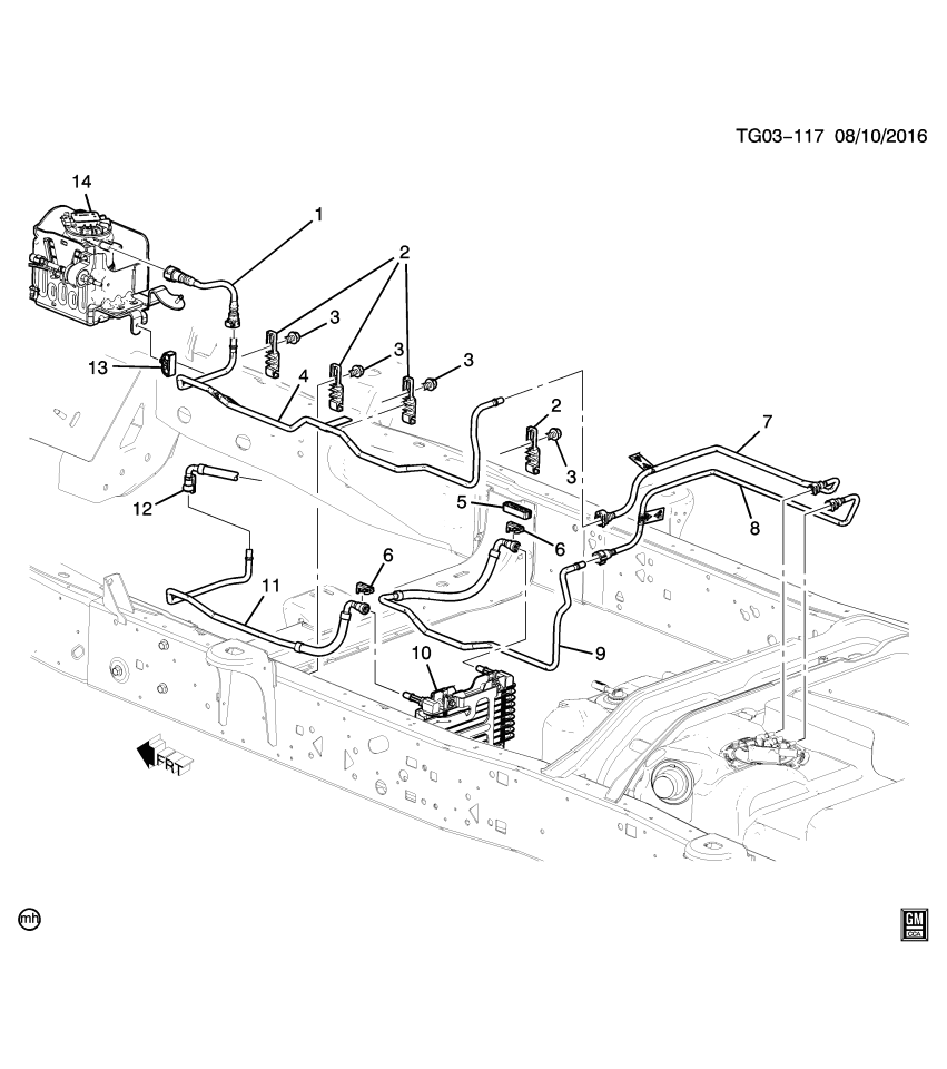 GM 84210018 Pipe, Fuel Return Rear