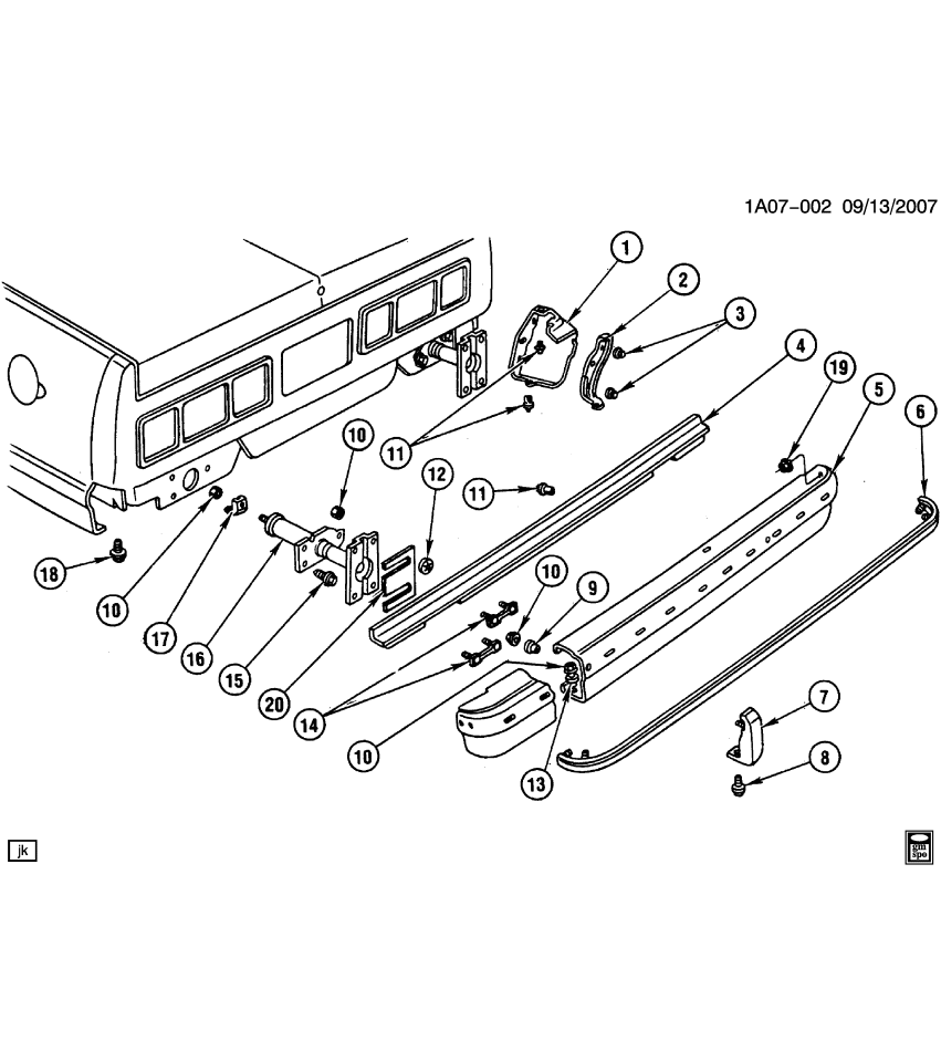 GM 14036420 Strip,Rear Bumper Rubber