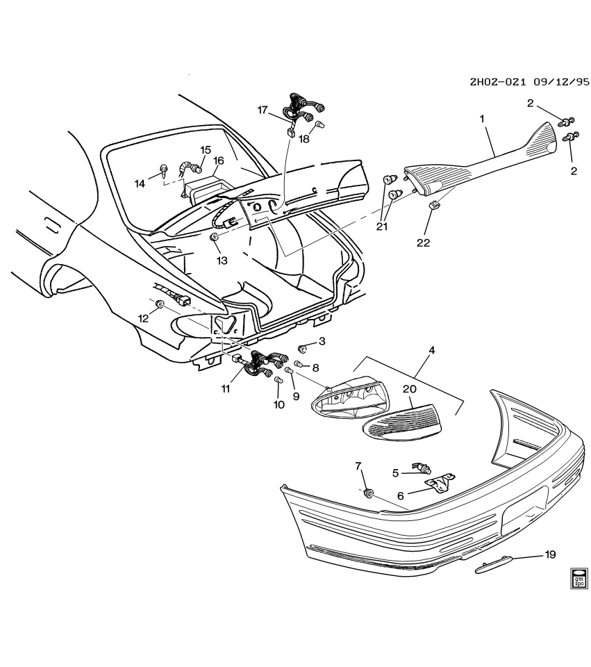 GM 16523750 Harness Asm,Back Up Lamp Wiring