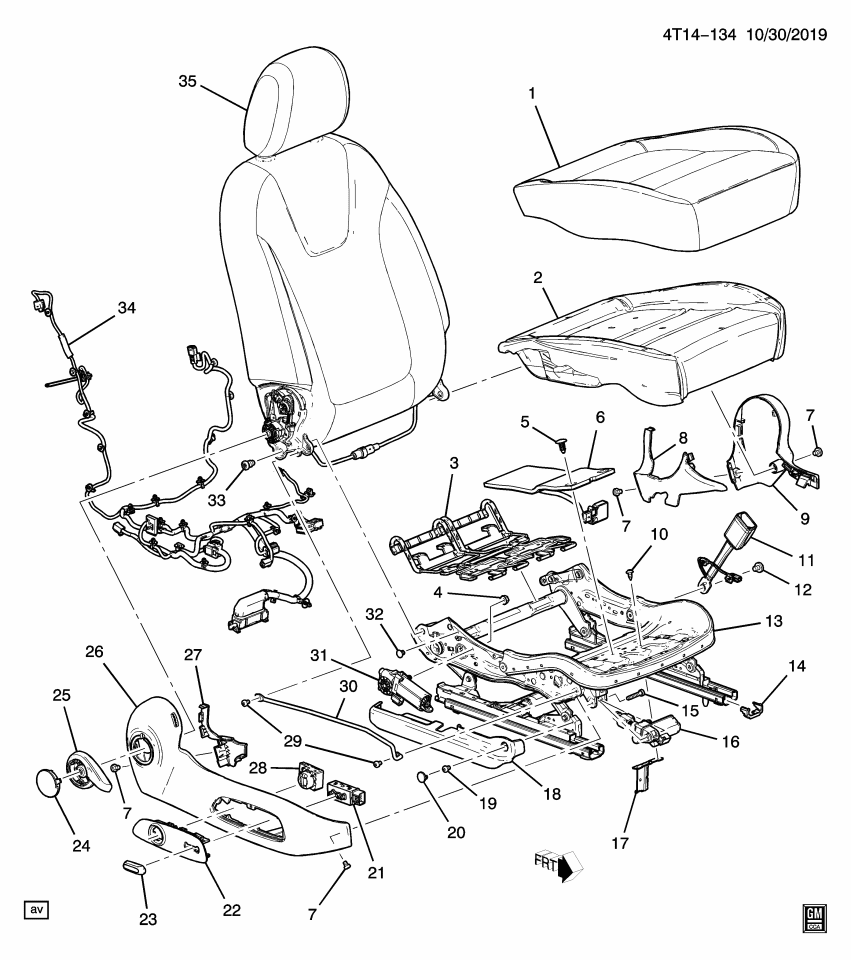 GM 42743321 Module Kit, Airbag Frt Pass Presence (W/ S)