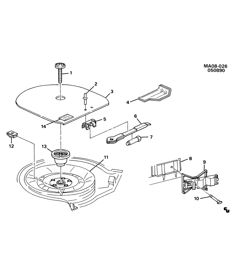 GM 10120750 Panel Assembly, Rear Compartment Spare Wheel Stowage Cover