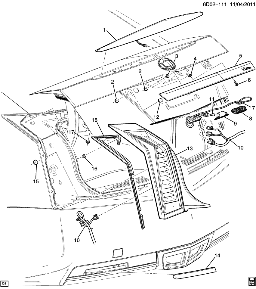 GM 20921571 Lamp Assembly, Tail
