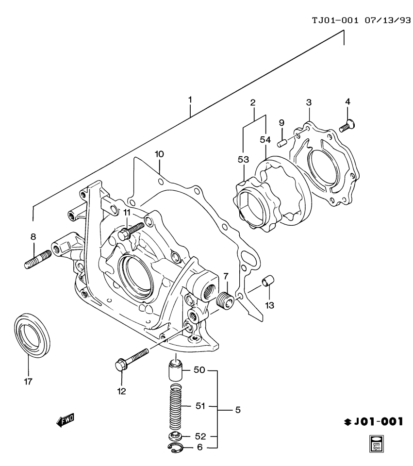GM 96068992 Retainer,Oil Pressure Relief Valve Spring