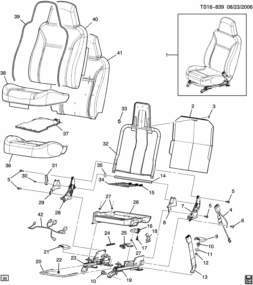 GM 89026246 Nut,Front Seat Back Cushion Asst Strap