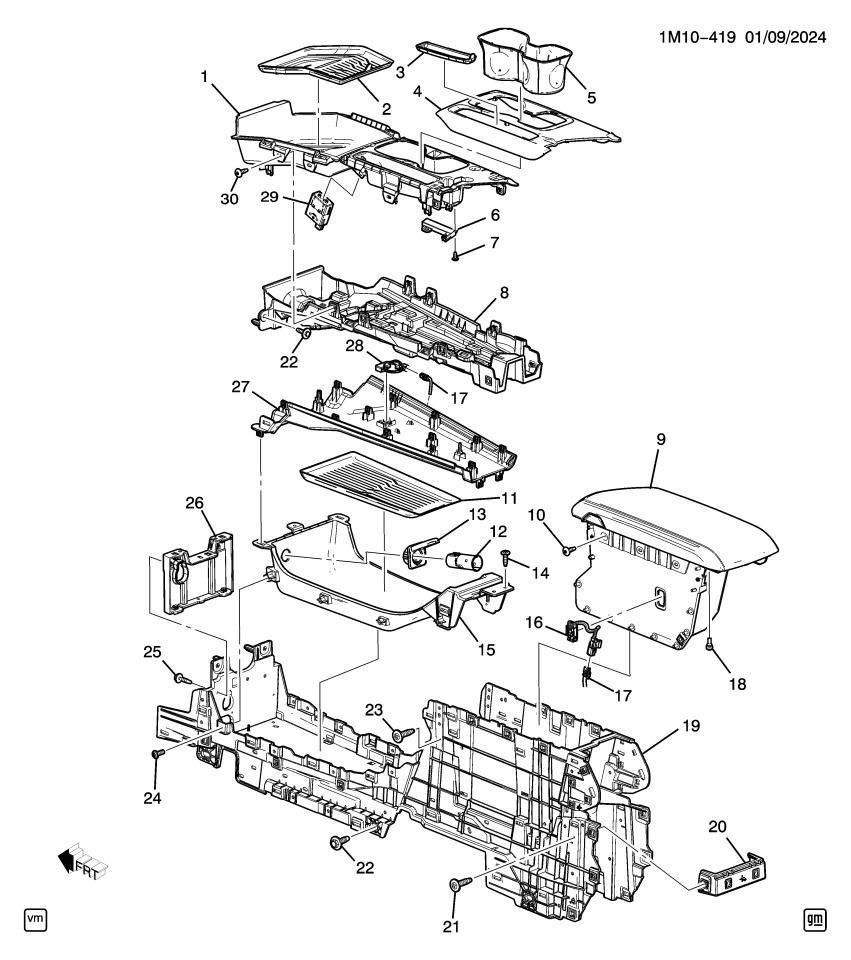 GM 87859961 LAMP ASM-F/FLR CNSL COMPT