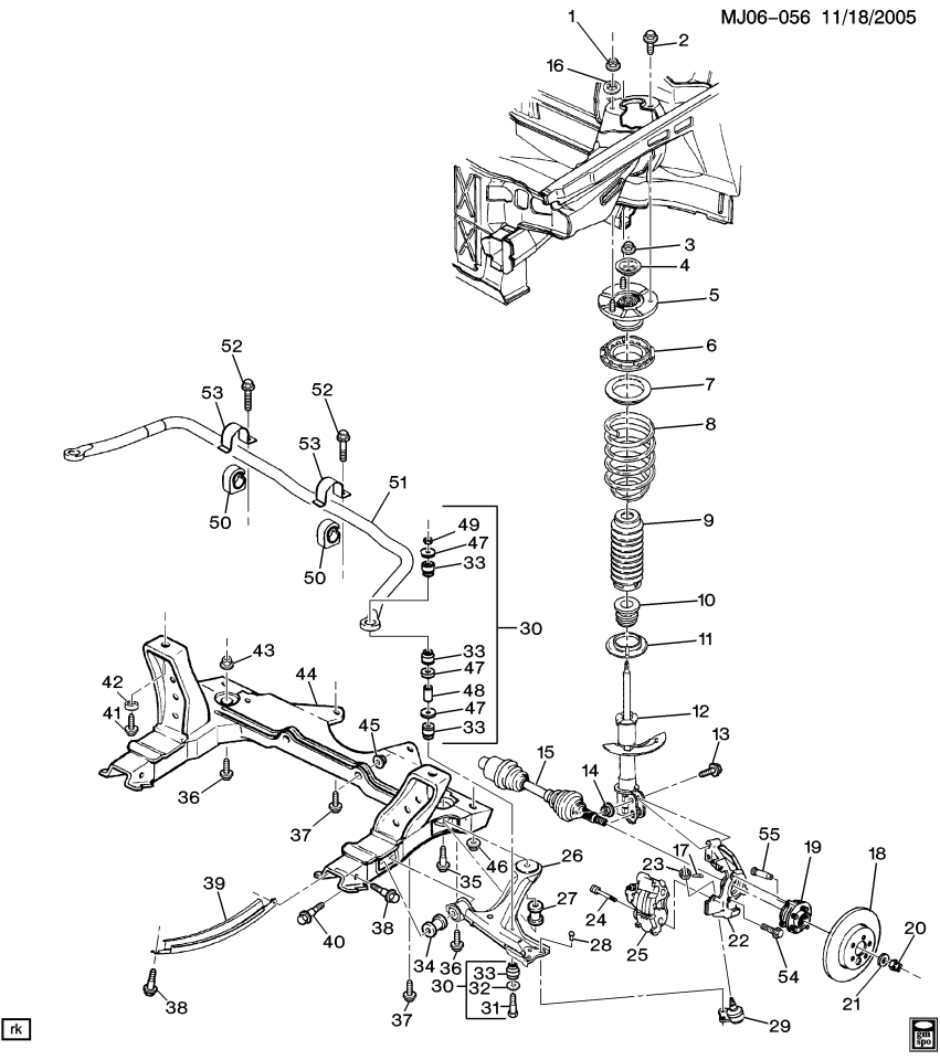 GM 11517832 SPACER, Front Axle and Axle Center