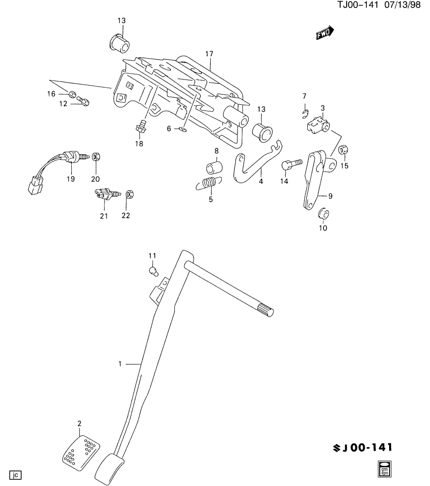GM 91175216 Bracket,Brake Pedal