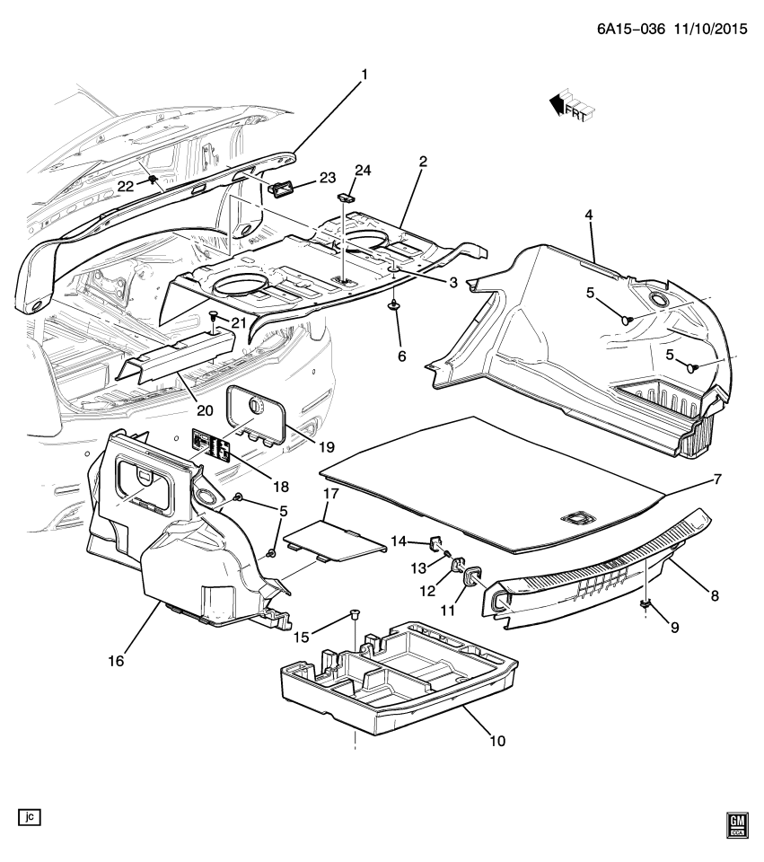 GM 23195439 Label, Rear Body Fuse Block