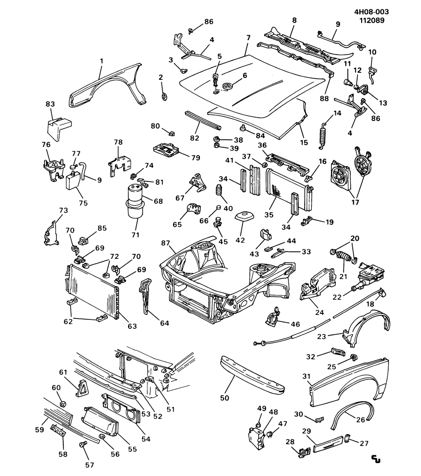 GM 25552445 Panel Asm,Front End Sht Metal Cr