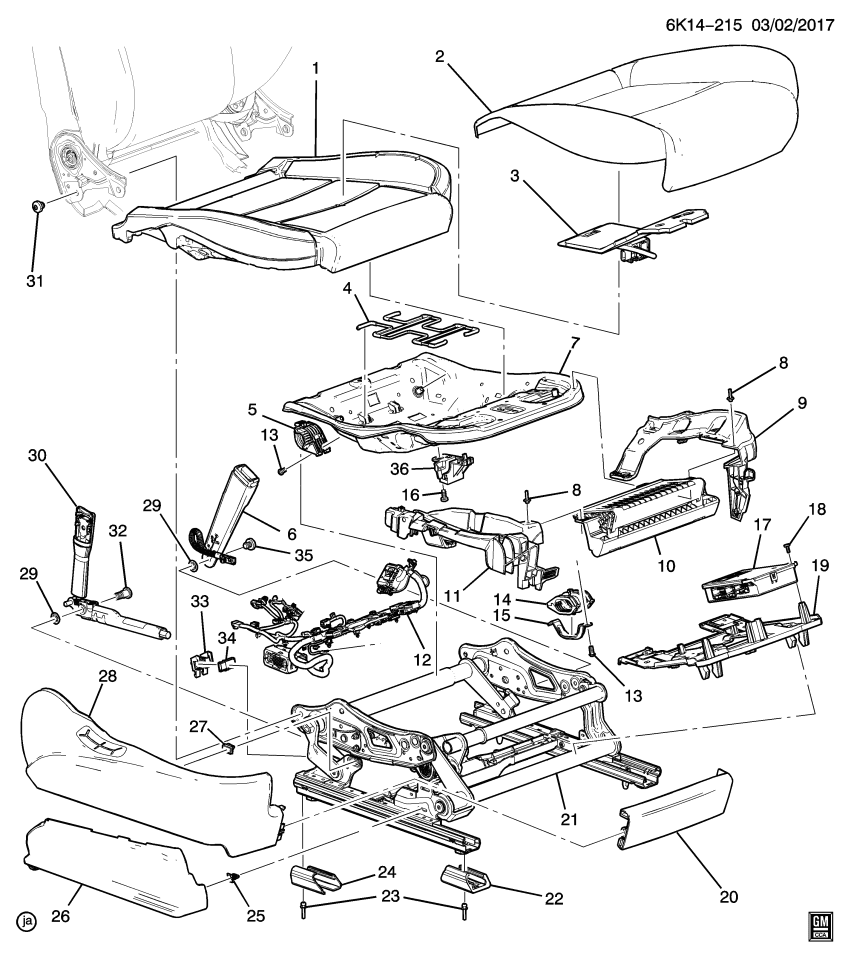 GM 84107651 Harness Assembly, Front Seat Wiring