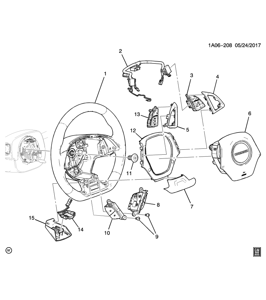 GM 84160744 Harness Assembly, Strg Whl Horn Sw Wrg