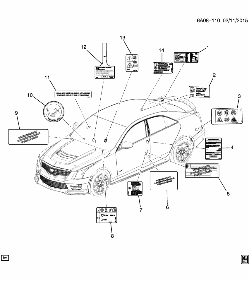 GM 84089672 Label, Fuel Cap Information
