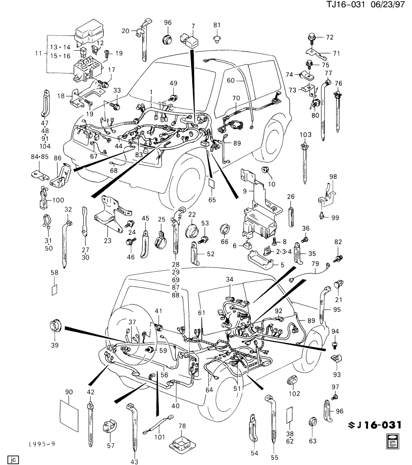 GM 30014502 HARNESS, Rear License Lamp
