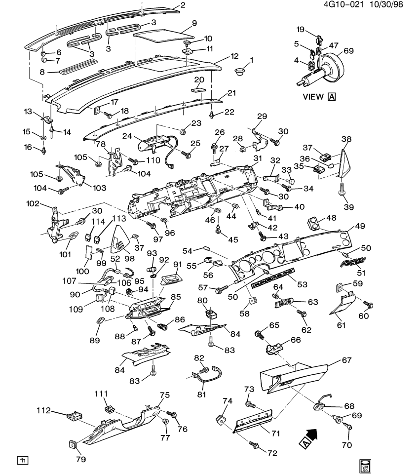 GM 25619235 Panel Assembly, Instrument Panel Upper Trim