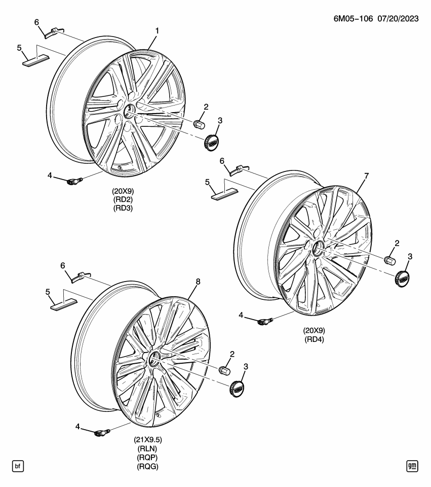 GM 84798523 WHEEL-FRT & RR *ANDROID MEDI
