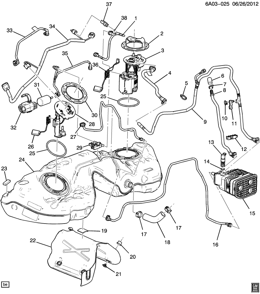 GM 23497374 Hose Assembly, Fuel Tank Vent Valve