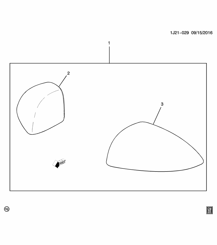 GM 95174807 Mirror Kit,Outside Rear View