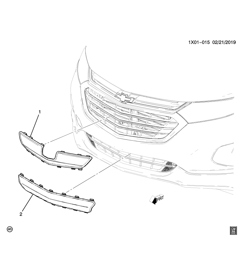 GM 84624274 Cover Pkg, Front Grl Opg